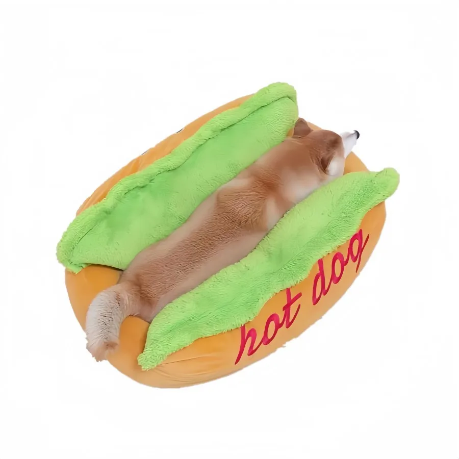 

Hot Dog Kennel Plush Soft and Comfortable Four Seasons Kennel Pet Kennel