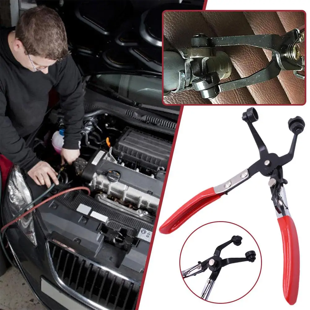 

1pcs Car Tube Clamp Long Automotive Hose Clamp Pliers Removal Handle Plie Straight Bundle Smooth Clamp Throat Tool Tube Str H8V2