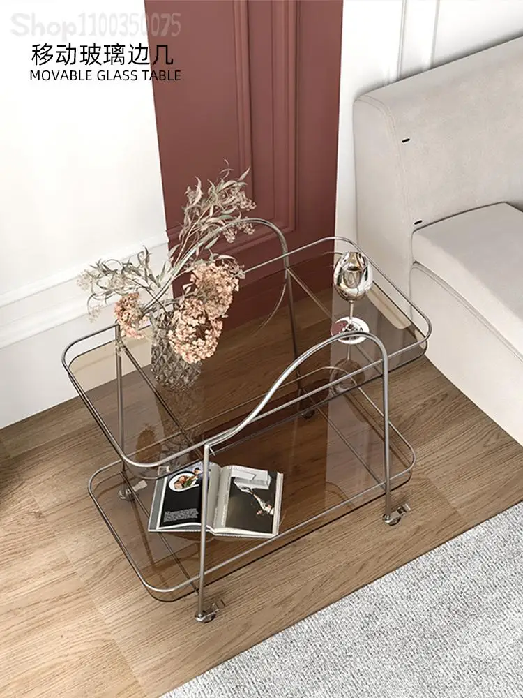 European-style wine cart trolley hotel dining cart creative coffee table living room trolley dining home mobile