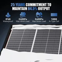 Panneaux solaires rigides RVPOZWER 400W/200W/100W, cellules mono N-Type 18BB, 25% d'efficacité élevée, énergie photovoltaïque pour toit de maison, camping, hors réseau 6