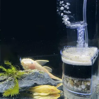 ตัวกรองฟองน้ำชีวภาพแบบหลายชั้นถังเก็บปลาแบบนำกลับมาใช้ได้ที่มุมตู้ปลา 2