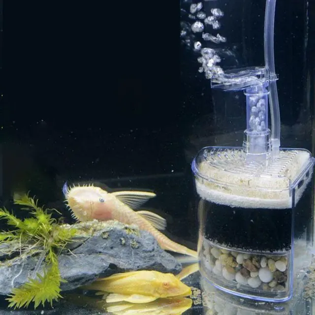 ตัวกรองฟองน้ำชีวภาพแบบหลายชั้นถังเก็บปลาแบบนำกลับมาใช้ได้ที่มุมตู้ปลา 2