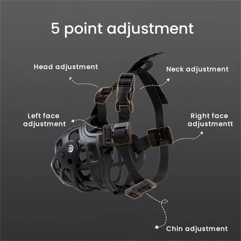 Patent Original Face Cover Muzzle Strong Durable Silicone Nylon Strap Adjustable Basket Cage Medium Large German Shepherd