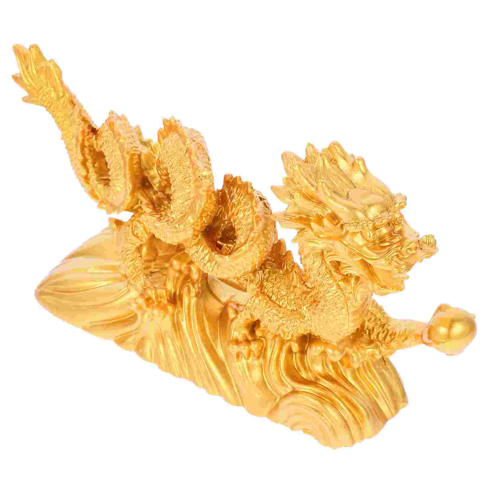 

Dragon Ornament Chinese Animal Statues Cupboard Resin Decor Indoor Desktop Craft The Office Figurine Cabinet Miniature