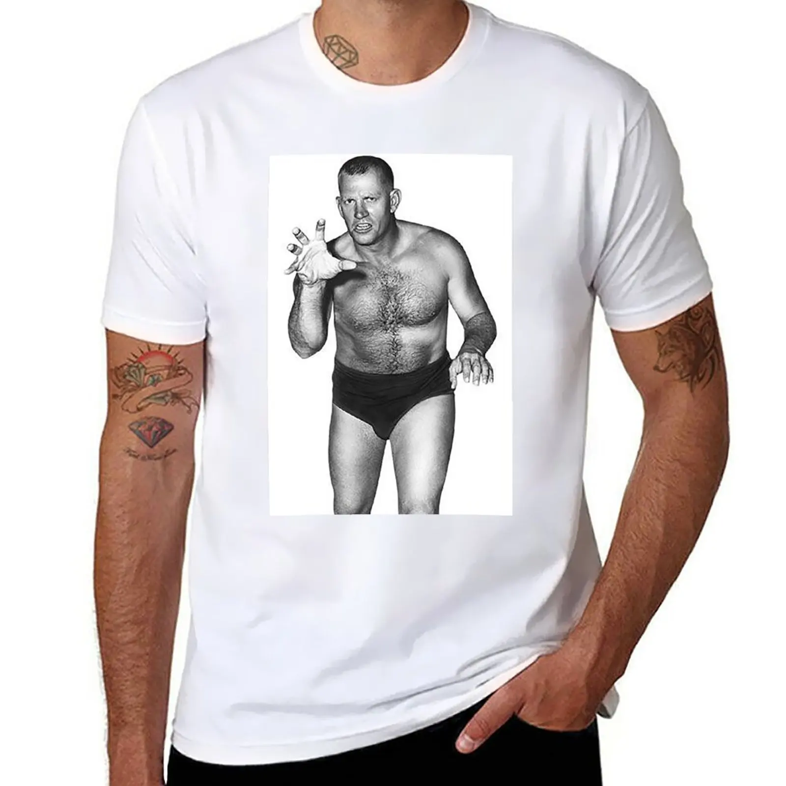 

New The Claw !! Vintage wrestling photo circa 1970's T-Shirt vintage clothes Tee shirt mens champion t shirts