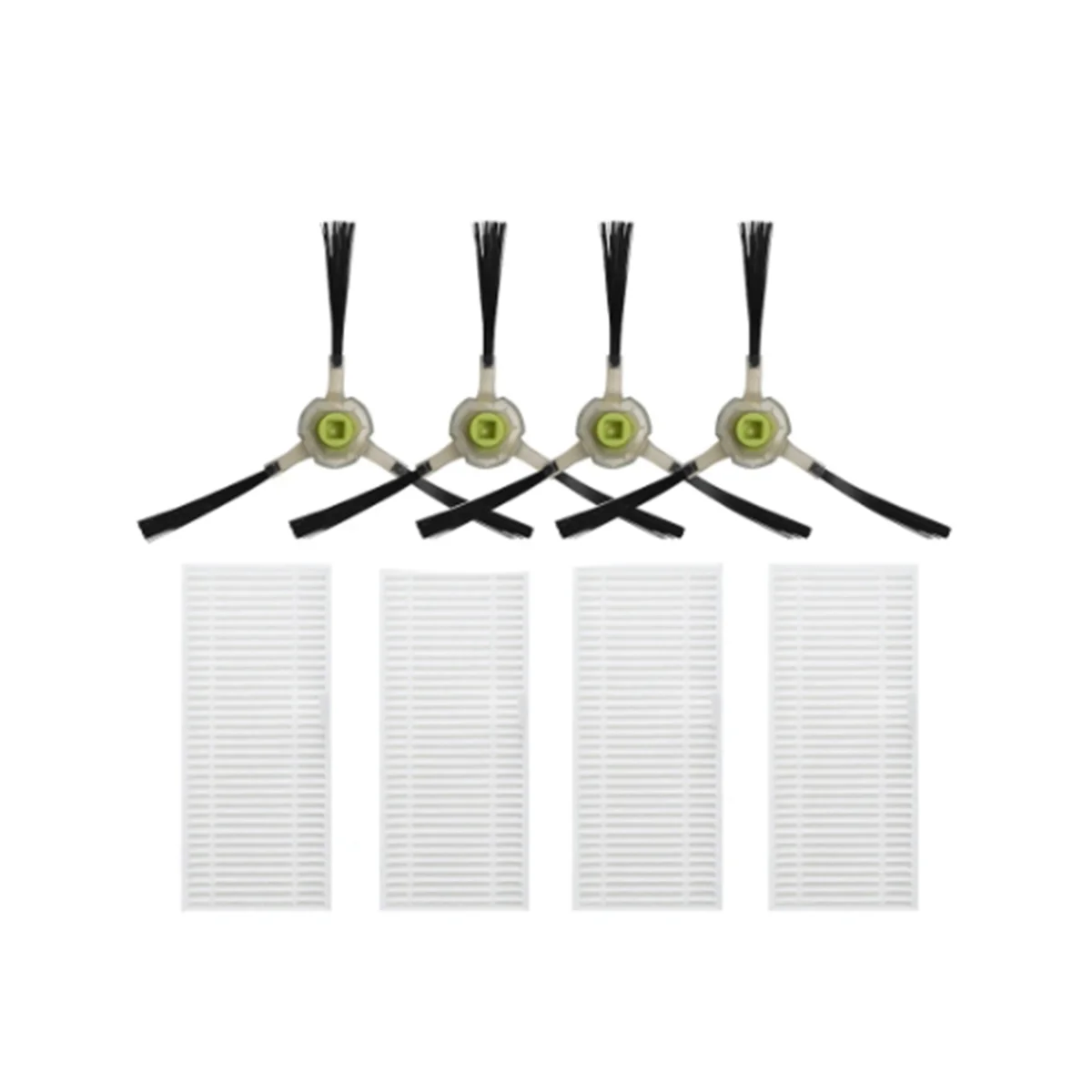 

4 Side Brushes+4 HEPA Filters for Lefant Robot Vacuum Cleaner M210 Pro M1 M201/M501A/M571/T700 Accessories