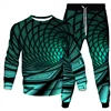 Colorful Tie Dye Vortex 3D Print Men's Sportswear Set New Long-Sleeved T Shirt Pants 2-Piece Set Oversized Pullover Men Clothing 3