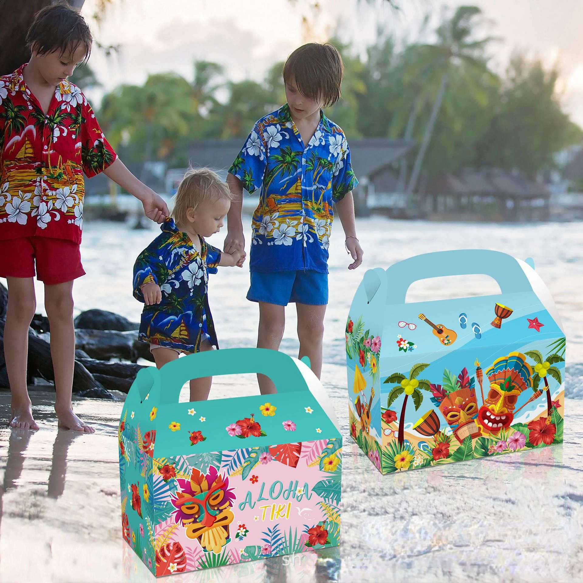 12pcs/lot Hawaii ALOHA TIKI Aloha Festival Pineapple Candy Carton Gift Box Packaging Cake Boxes and Packaging _ - AliExpress Mobile