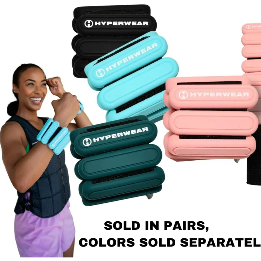 Stylish Wrist & Ankle Weights, Adjustable for Women, Walking, Running, Pilates, Yoga, Barre (1 lb Set of 2)