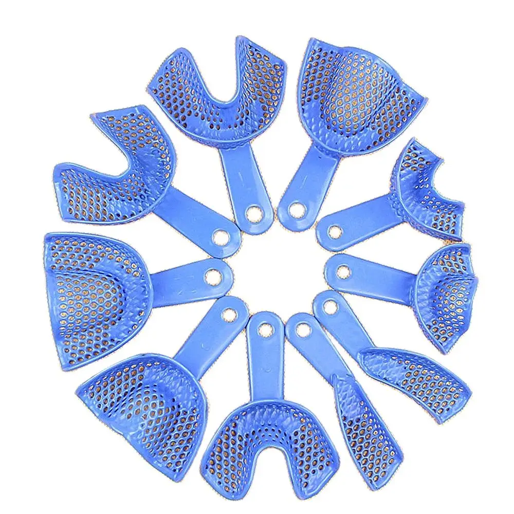 

Dental Impression Trays Oral Hygiene Plastic-Steel Dental Impression Trays Teeth Holder Dental Materials Dentist Tools