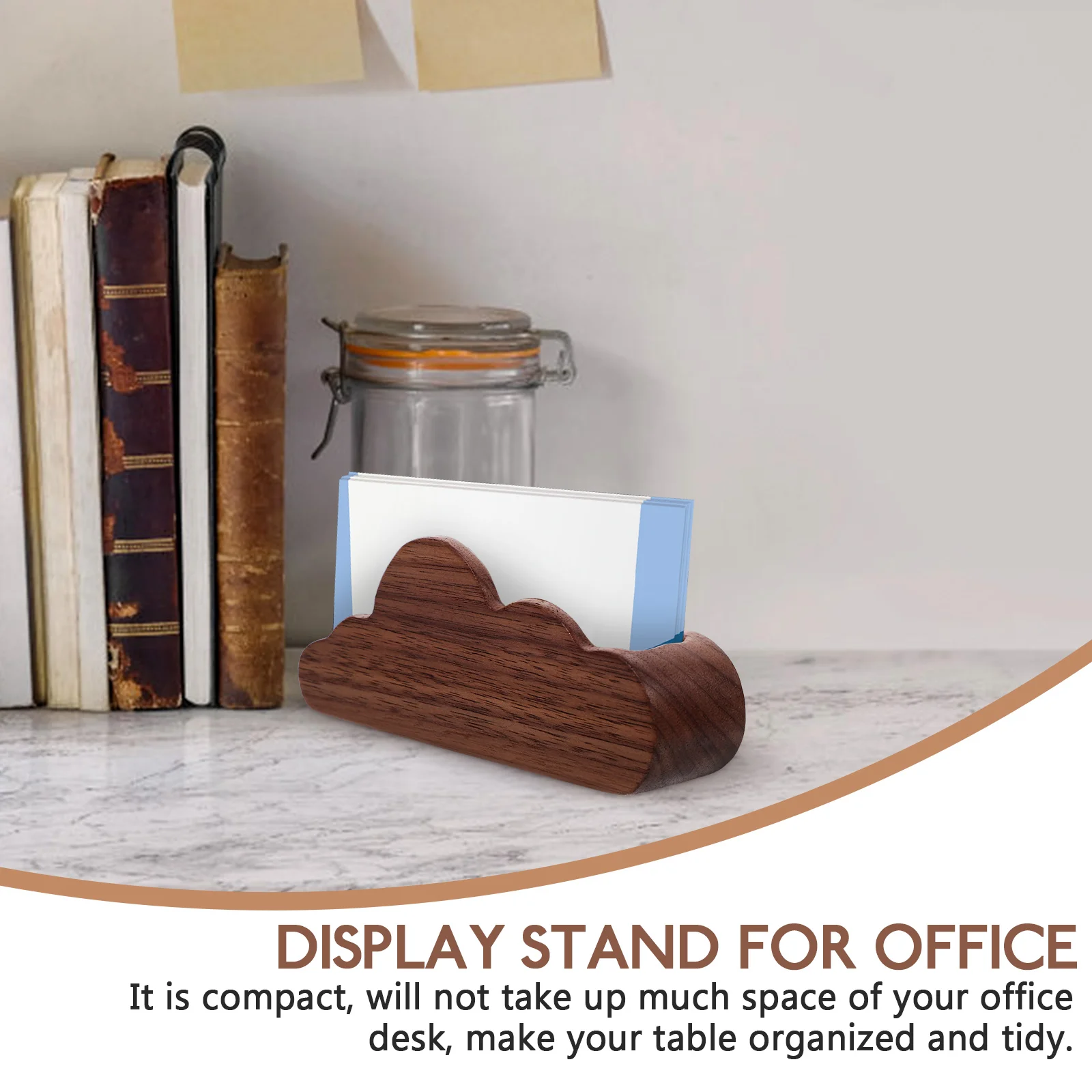 Name Card Holder Business Card Rack Wood Name Organizer Desktop Storage Stand Display Stand for Office