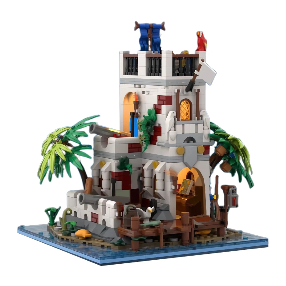 

Gobrick MOC имперская модель Outpost, строительные блоки, Классическая средневековая архитектура, боевой замок, блоки, игрушки для детей, подарок на день рождения