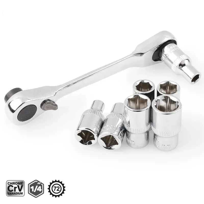 Description Picture 5 of itemMini Ratchet Wrench Double Ended Quick Socket Ratchet Wrench Screwdriver Hex Torque Wrenches Hand Repair Tools 4.8 2391 Revie