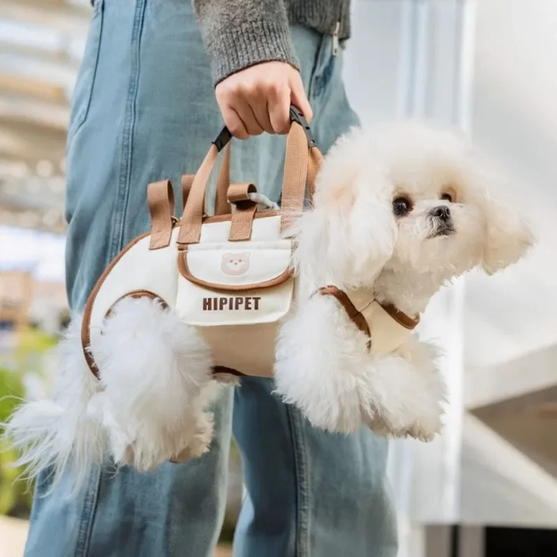 Dog harness backpack pet carrier for small dog lift harness for whole body sling strong load bearing cat crossbody bag pet carrier bag pet carrying bag pet backpack