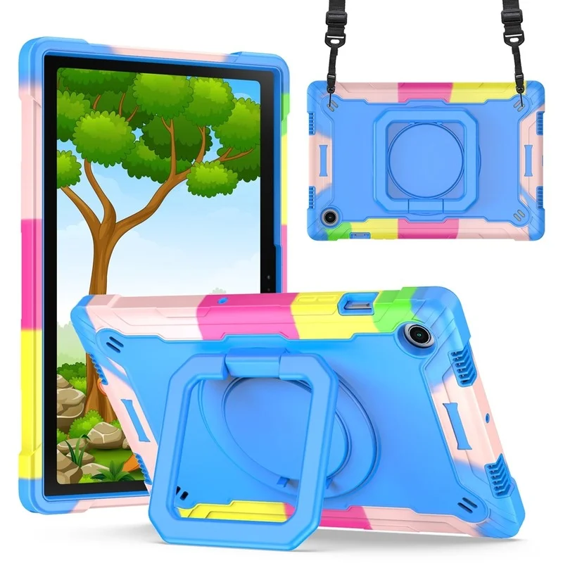 Cover For Samsung Galaxy Tab A8 10.5 2021 Case Sm-X200 Sm-X205 Heavy Duty Shockproof Hand Ring Stand Kids Tablets Case Fundas