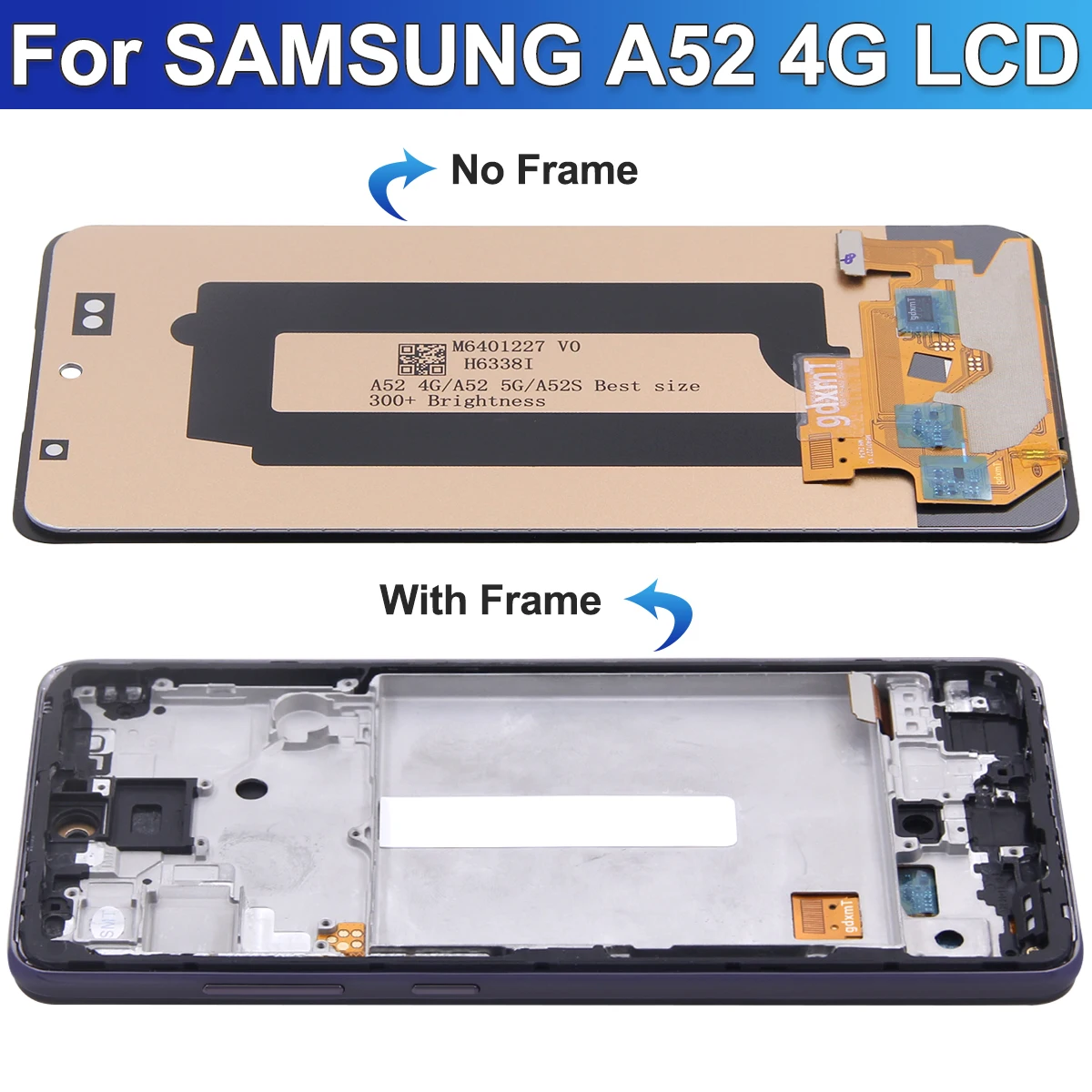 Schermo TFT A52 per Samsung Galaxy A52 4G A525F A525F/DS LCD Touch Screen + Cornice A52 5G A526B A526B/DS Ricambio Completo - immagine 3