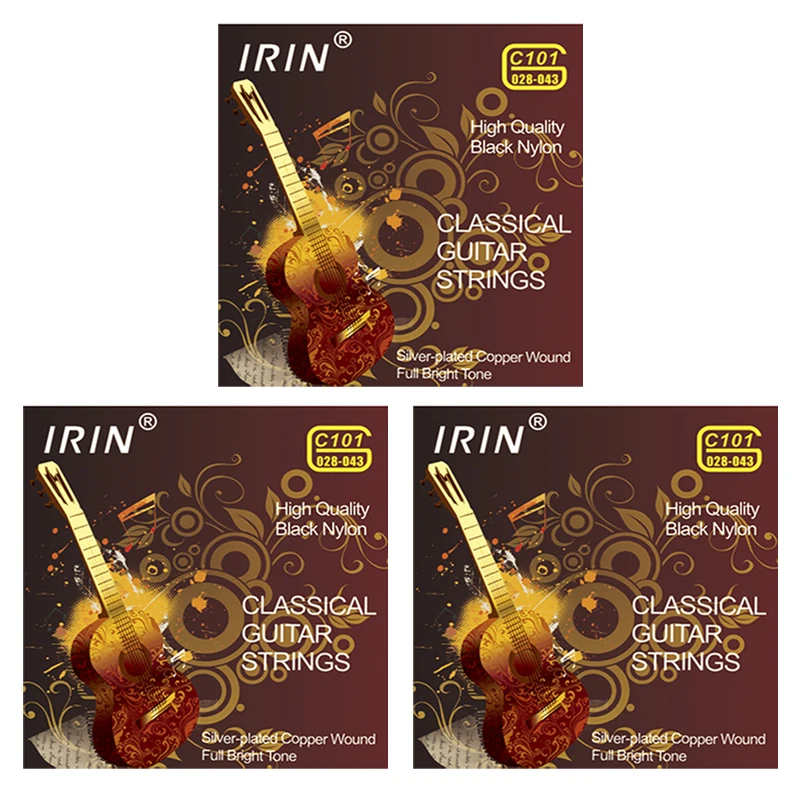 IRIN Set of 6 Nylon Guitar Strings - Classic Guitar Instrument Accessories