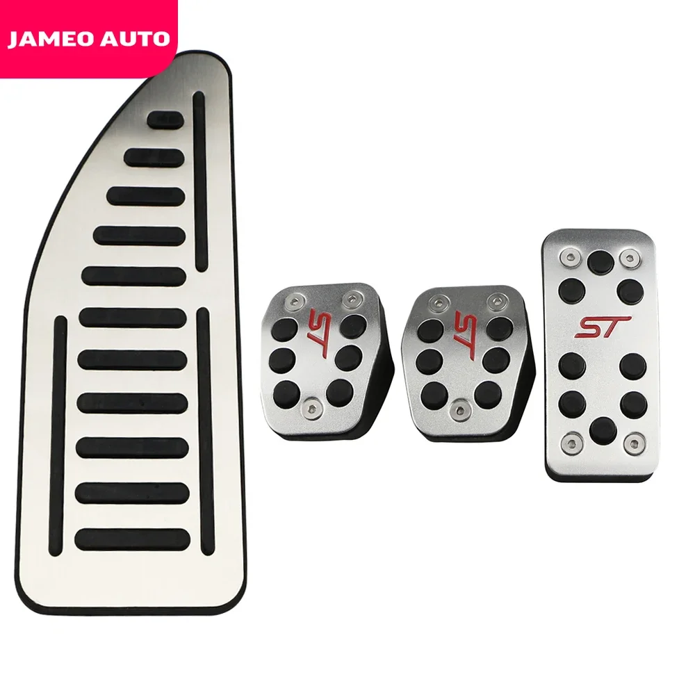 Stainless Car Pedals Covers for Ford Focus 2 3 MK2 MK3 Kuga Escape RS ST 2005-2020 Clutch Gas Brake Pedal Set Pads