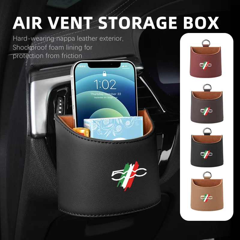 Presa Per Auto Presa D'Aria Clip Storage Box Supporto Per Telefono Organizer Per Fiat Per 500 5Cc 124 125 125 500 695