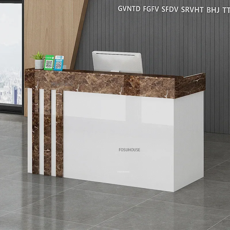 Modern Shop Cashier Desk Office Furniture Barbershop Clothing Store Commercial Counter Company Front Desk Simple Reception DeskN