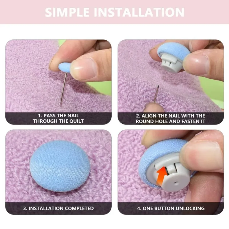 Enhanced Anti-Slip BedSheet Quilt Clip with One-Button Release