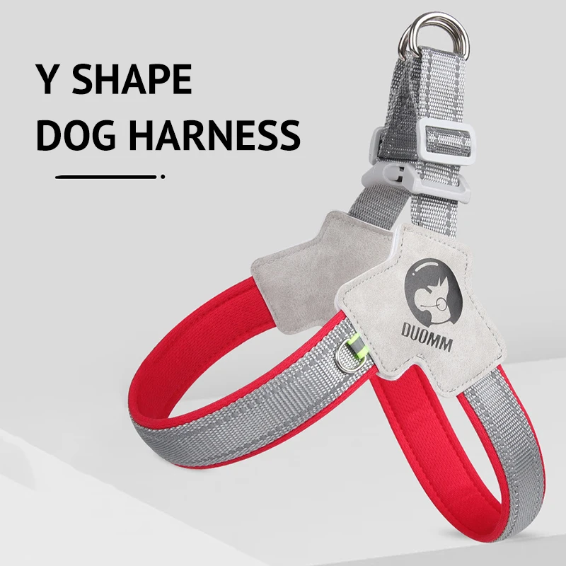 

Reflective Dog Harness Y Shape Saddle Style Breathable Pet Harness French Bulldog Chest Strap Adjustable for Small Large Dogs