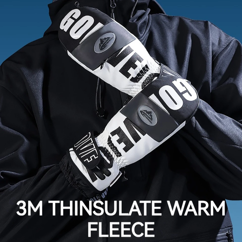 LOOGDEEL Winter Warmth Skiing Gloves Men Women Waterproof Windproof Touch Screen Cycling Motorcycle Bicycle Snowboard Ski Gloves 3