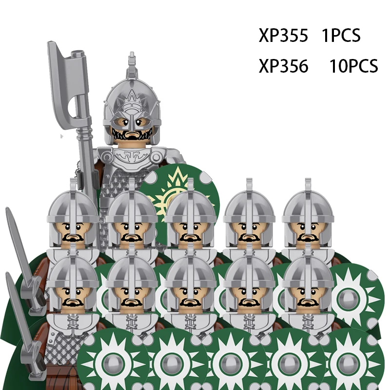Medieval Elf Soldiers Guard Action Figures Mini Bricks Set - DIY Assemble Building Blocks Toy Collection