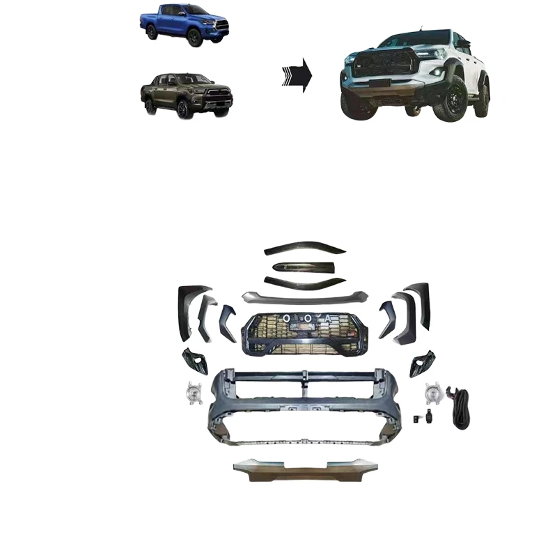 

Upgrade facelift GR sport body kit 2020 for Hilux Rocco hilux gr 2023 bodykit