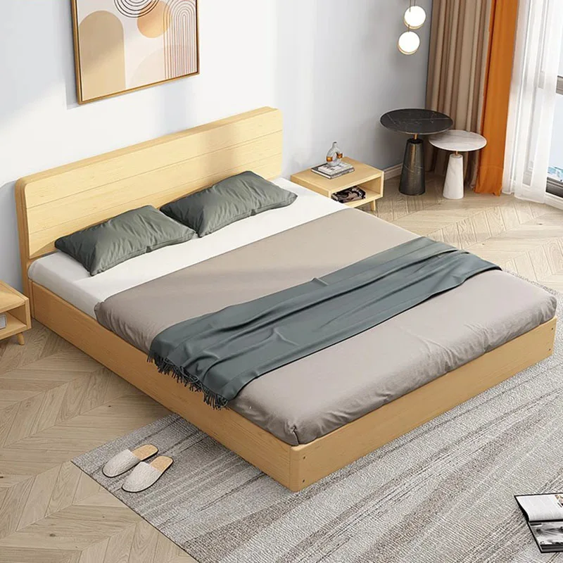 Twin Hotel Beds Modern Bunk Japanese Comforter Single Luxury Bed Double Bedroom Queen Camas De Dormitorio Nordic Furniture japanese bedroom set queen king size floating tatami bed frame furniture