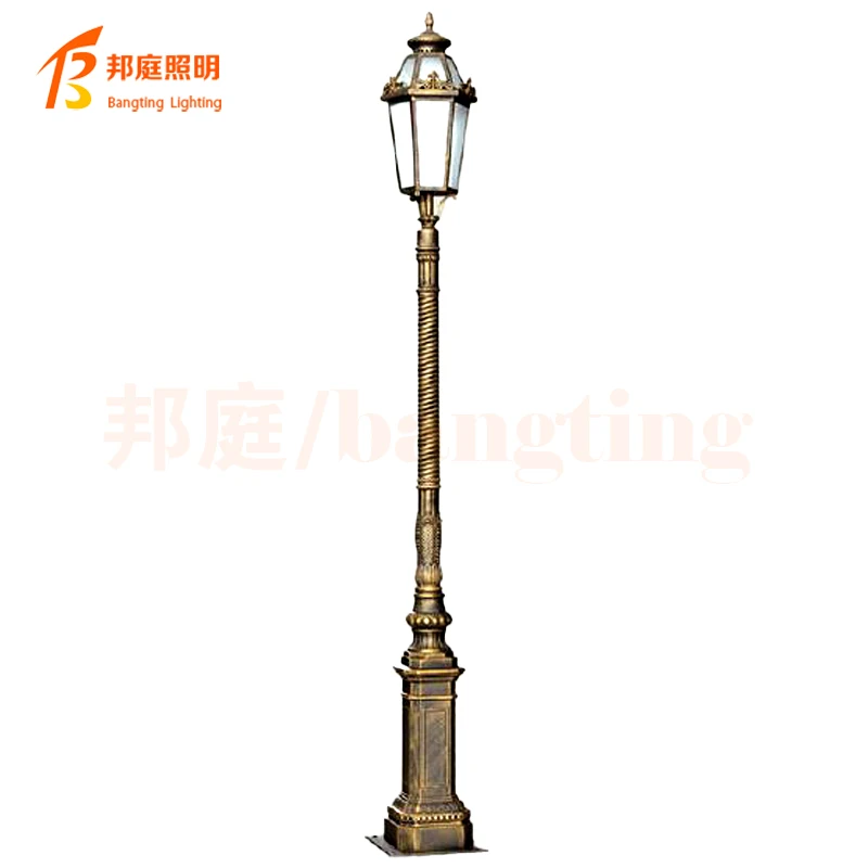 

Decorative Antique Matched Aluminum European Style Landscape Outdoor Road Lamp Post Led Lights For Decoration Garden Lights