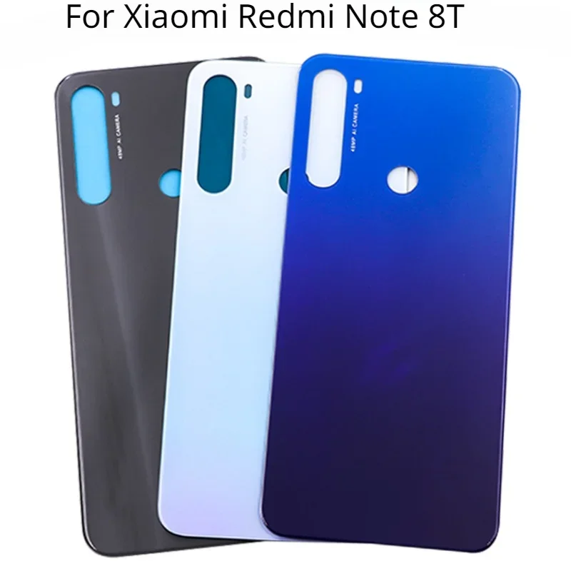 

New For Xiaomi Redmi Note 8T battery Back Cover Rear Door Note8T Glass Panel Housing Case Sticker Adhesive Replace