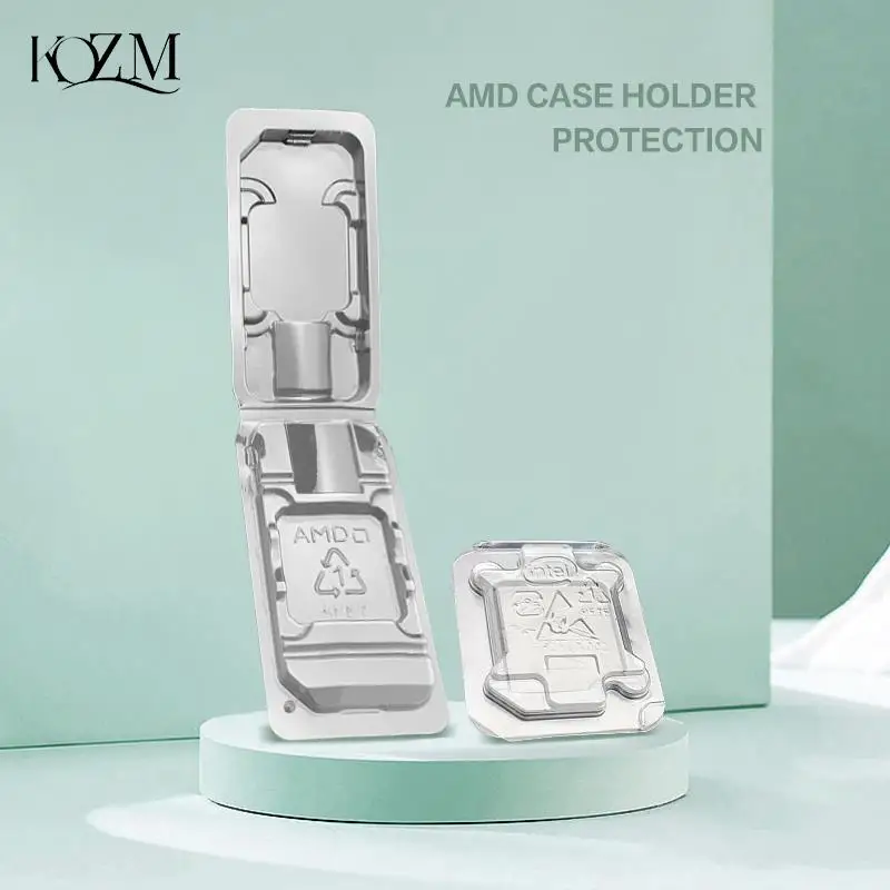 10 Pz Cpu Scatola Vassoio A Conchiglia Amd Custodia Di Protezione Per Amd 754 905 938 939 Am2 Am3 Fm1 Fm2