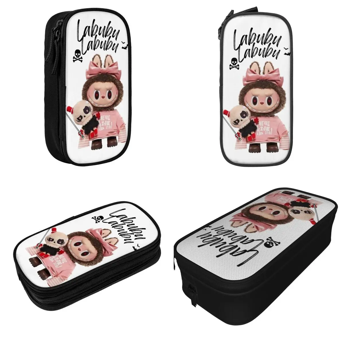 LABUBU Cute Monster Pencil Cases Pen Holder Bag Girls Boys Large Storage School Supplies Gifts Pencilcases