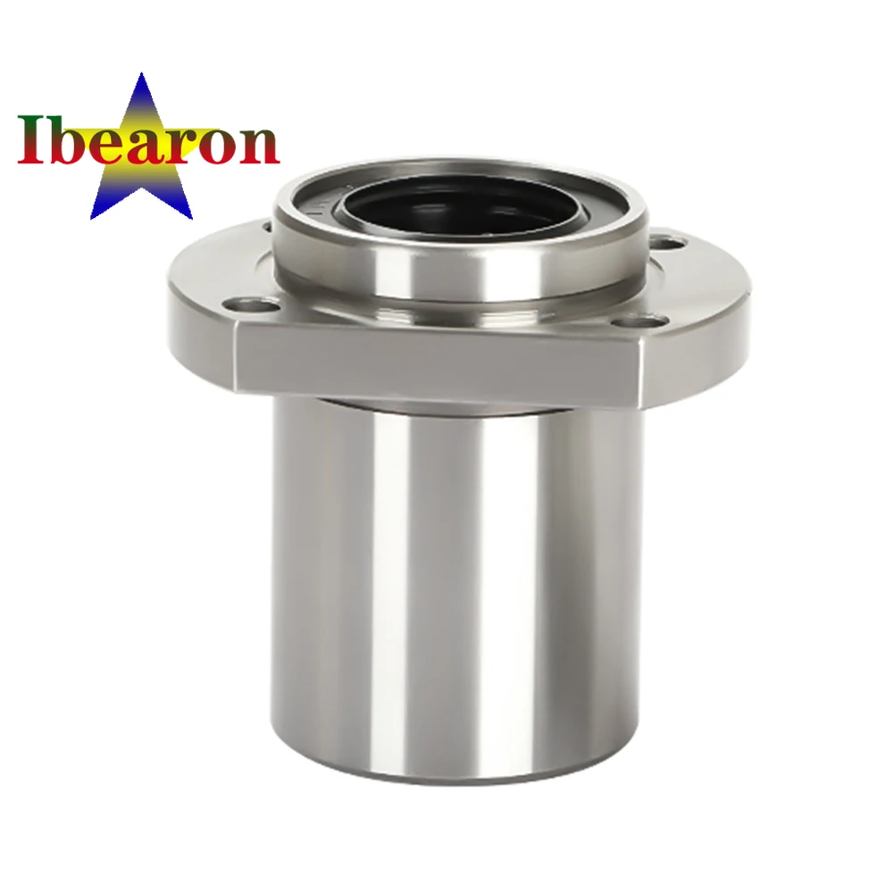 

2PCS LMHP6UU LMHP8UU Pilot Type Two Side Cut Flanged Linear Motion Ball Bearing Seals On Both Side High Quality Resin Retainer