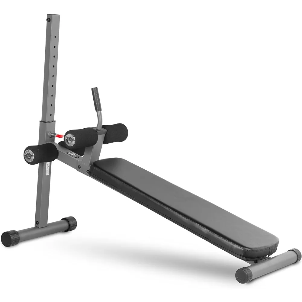 Adjustable Decline Ab Workout Bench, Ergonomic, for Sit-Ups, Crunches, Abdominal Muscles Exercise, 12-Position