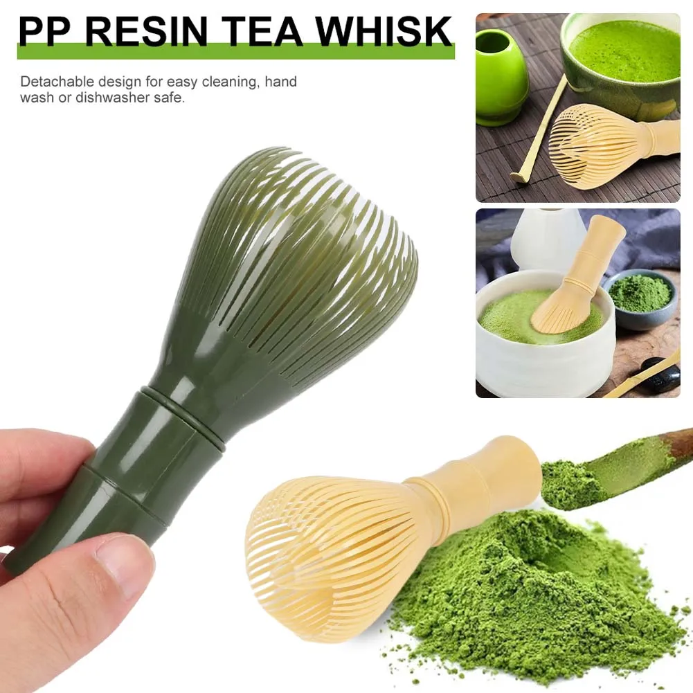 Traditional Matcha Whisk Reusable Resin Matcha Whisk Chasen Dishwasher Safe Stirrer Green Tea Powder Preparation