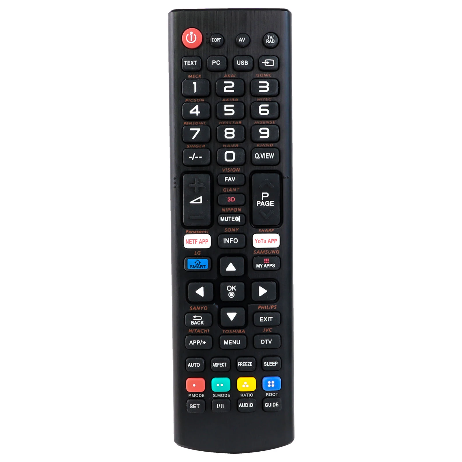 Télécommande De Remplacement ALLIMITY Pour TV Continental Edison/Akai - Compatible Avec Nombreux Modèles LED/UHD Smart