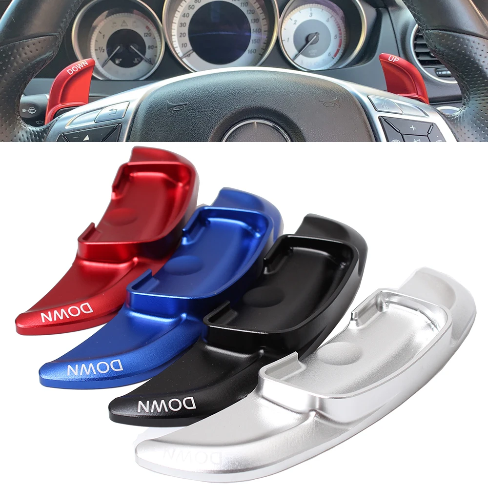 

For Mercedes Benz A B M Class W176 W246 GLK SLK CLA GLA Car Steering Wheel Paddle Shift Extension Shifters DSG Sticker styling