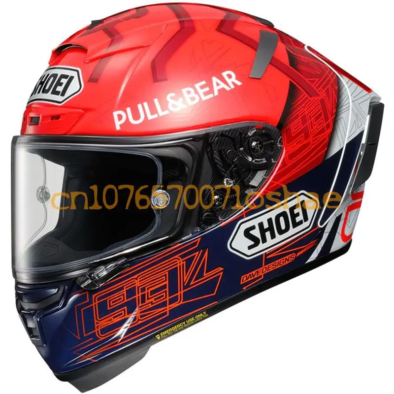 

Motorcycle Full-face Helmet SHOEI X-14 Helmet X-SPIRIT III X-Fourteen Sports bicycle racing helmet Marquez red ant No.93