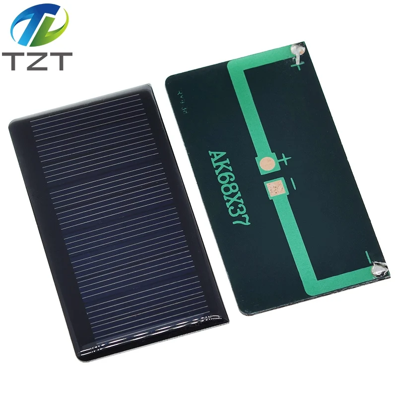 1/3PCS 5.5V 50mA Pannelli Solari Policristallini 68x37mm Mini Sunpower Celle Solari FAI DA TE Pannello Fotovoltaico per Il Caricabatteria - immagine 4