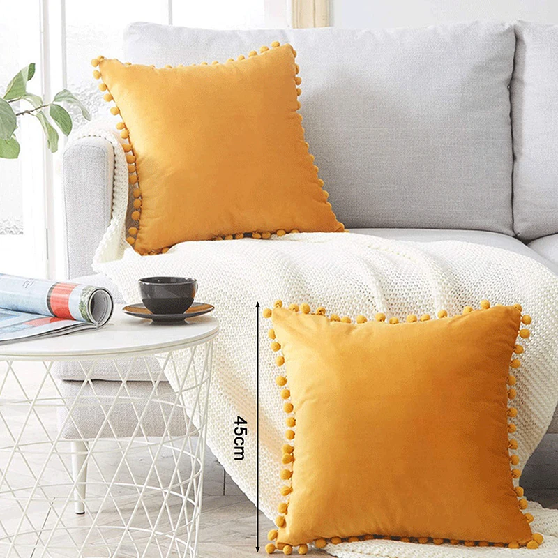 1PC Soft Velvet Cushion Cover Decorative Pillows Throw Pillow Case 45*45cm Home Decor