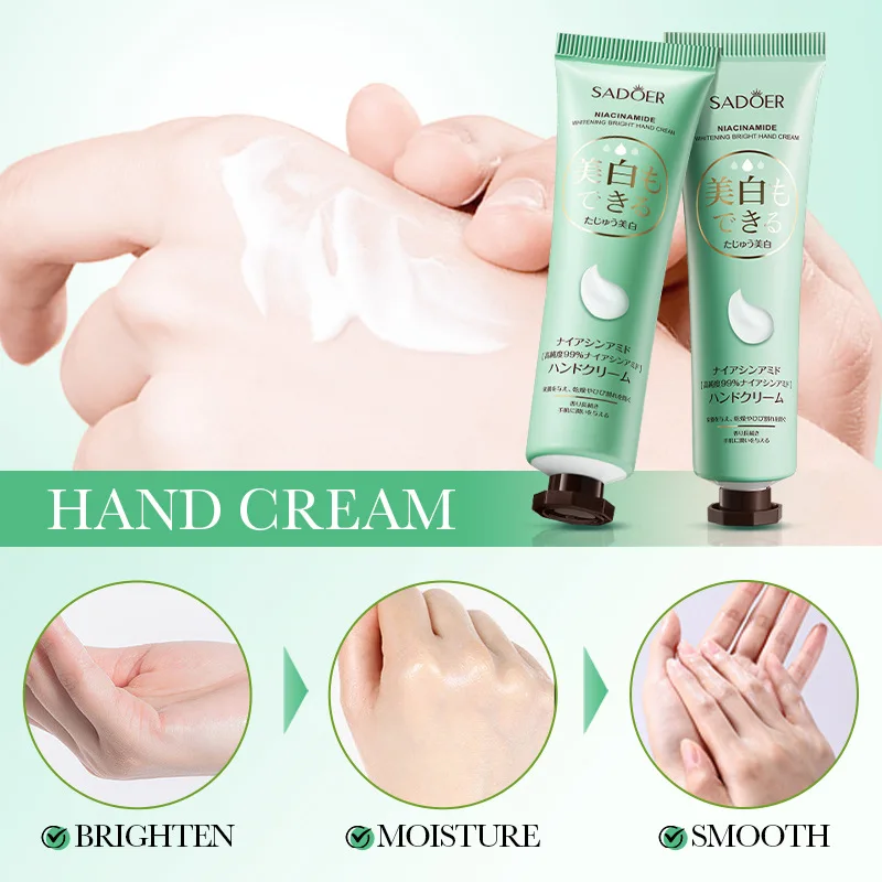 3pcs/5pcs SADOER Nicotinamide Hand Cream Anti-Drying Crack Moisturizing Brightening Repairing Hand Creams For Hands Skin Care