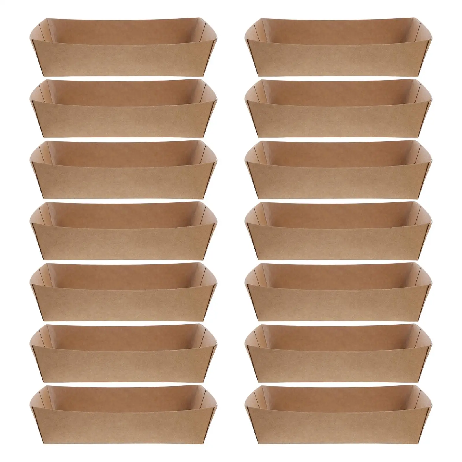 50pcs Disposable Paper Sandwich and Hot Dog Boxes, Kraft Food Boat Trays for Takeout, P... - SKU DPSB1803 - UGI Packaging