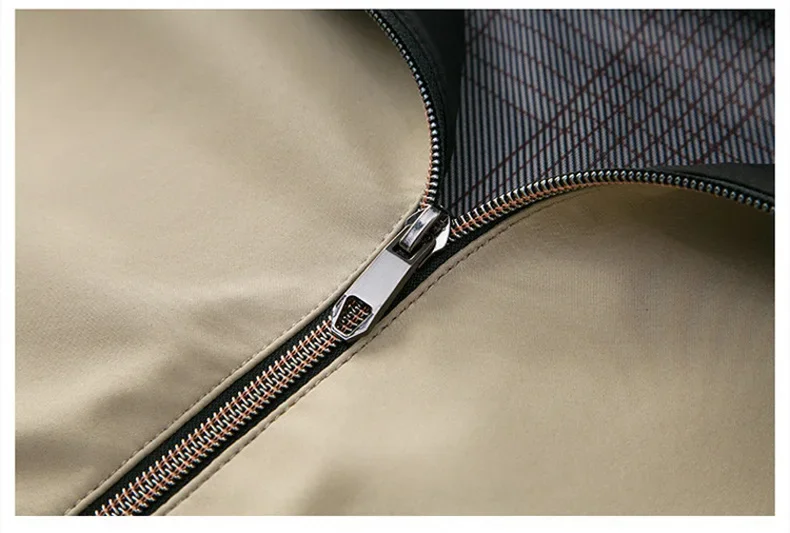 BROWON Brand Mens Daily Jacket Casual Solid Color Stand Collar Work Business Wear-resistant Autumn Jacket for Male Commuting