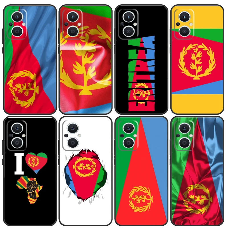 Eritrea Flag Cover Per Oppo Reno 10 Pro 8T 2Z 4Z 5Z 4 5 6 7 8 Lite Oppo Find X6 X5 X2 X3 Pro Lite Case