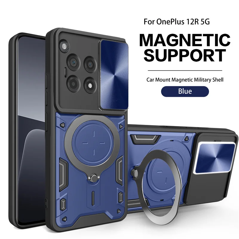 Фото Для Oneplus 12R 12r Автомобильная камера атмосферная лампа задняя крышка стенд бронированная Противоударная полная для OnePlus ACE 3 Защитная фотография №1