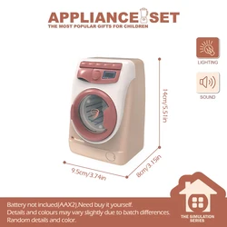 Children's Interactive Pretend Play Kitchen Appliance Toy Set (Washing Machine)