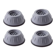 4Pcs Walking Pad Rubber Feet for Washing Machine Anti Vibration Noise Reduce Shake Free Shock Absorbing Non-slip Foot Pads Black