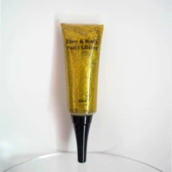 Radiant Multi - Color Glitter Pen for Creative Face and Body Art (Gold)